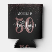 Imitate Gold Glitzer Festive 50 & Fabulous Geburts Dosenkühler (Vorderseite)