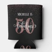 Imitate Gold Glitzer Festive 50 & Fabulous Geburts Dosenkühler (Rückseite)