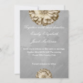 Imitate Gold Glitzer Foil Daisy Inspiriert Hochzei Save The Date (Vorderseite)