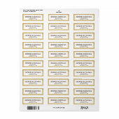 Imitate Gold Glitzer Foil Rücksendeadresse (Vorne)
