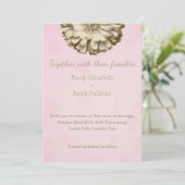 Imitate Gold Glitzer Foil Sonnenblume Inspiriert H Save The Date (Stehend Vorderseite)