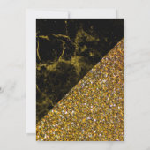 Imitate Gold Glitzer Gold Marble Baby Dusche Einladung (Rückseite)