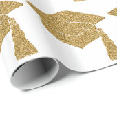 Imitate Gold Glitzer Grad Cap Abschluss Geschenk Geschenkpapier (Rolleneckpunkt)