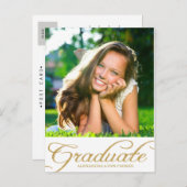 Imitate Gold Glitzer Graduation Party Einladung Po (Vorne/Hinten)