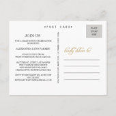 Imitate Gold Glitzer Graduation Party Einladung Po (Rückseite)