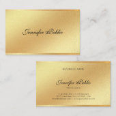Imitate Gold Glitzer Handschrift Elegante Kalligra Visitenkarte (Vorne/Hinten)