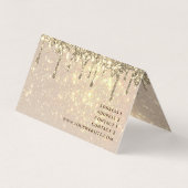 Imitate Gold Glitzer-Hintergrundekarte Visitenkarten (Rückseite)