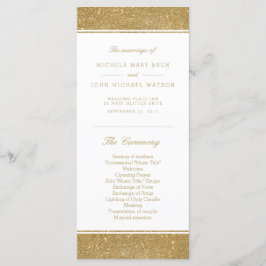 Imitate Gold Glitzer Hochzeitsprogramm Rackkarten Programm