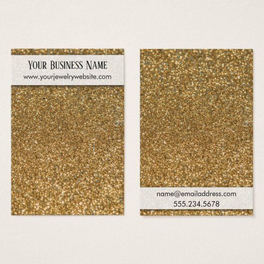 Imitate Gold Glitzer Holding Display Cards (Vorne & Hinten)