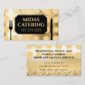 Imitate Gold Glitzer Koch Catering Küche Visitenkarte (Vorne/Hinten)