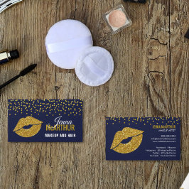 Imitate Gold Glitzer Lips und Confetti Makeup Arti Visitenkarte