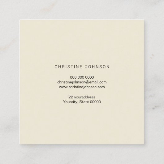 Imitate Gold Glitzer Logo Schmetterling Quadratische Visitenkarte (Rückseite)