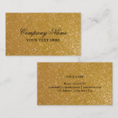 Imitate Gold Glitzer Luxus-Visitenkarten-Vorlage Visitenkarte (Vorne/Hinten)