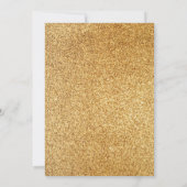 Imitate Gold Glitzer Maroon Floral Gender Reveal Einladung (Rückseite)