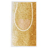 Imitate Gold Glitzer mit Herz Kleine Geschenktüte (Vorderseite)
