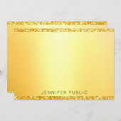 Imitate Gold Glitzer Moderne Monogram Vorlage Eleg (Vorne/Hinten)