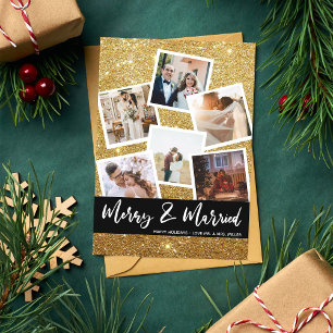 Imitate Gold Glitzer Multi Foto Merlin & Verheirat