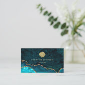 Imitate Gold Glitzer Muschel Design Visitenkarte (Stehend Vorderseite)