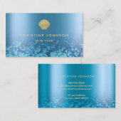 Imitate Gold Glitzer Muschellogos Visitenkarte (Vorne/Hinten)