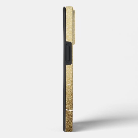 Imitate Gold Glitzer Name und Monogramm Case-Mate iPhone Hülle (Rückseite / Rechts)