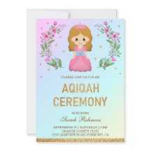 Imitate Gold Glitzer Niedlich Pink Princess Aqiqah
