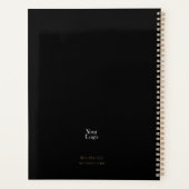 Imitate Gold Glitzer & Pastel Waves Terminkalender Planer (Rückseite)