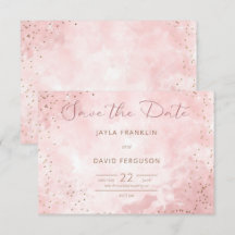 Imitate Gold Glitzer & Pink Moderne Hochzeit