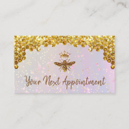 Imitate Gold Glitzer Queen Bee Terminkarte Visitenkarte