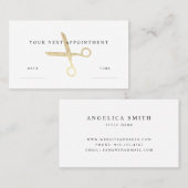 Imitate Gold-Glitzer-Schere Terminkarte (Vorne/Hinten)