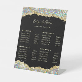 Imitate Gold Glitzer Sequin Preisliste Pedestzeich Sockelschild