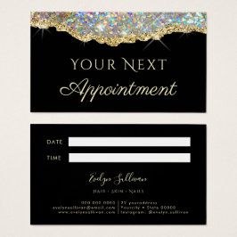 Imitate Gold Glitzer Terminkarte