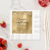 Imitate Gold Glitzer und Foil 60. Geburtstag Serviette (Beispiel)