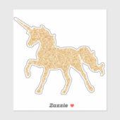Imitate Gold Glitzer Unicorn Glam Vinyl Sticker (Blatt)