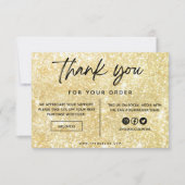 Imitate Gold Glitzer Vielen Dank Media Insert (Vorderseite)