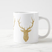 Imitate Gold Glitzer Weihnachtsbaum Jumbo-Tasse (Rechts)