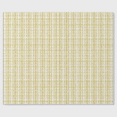 Imitate Gold Glitzer & White Triangle Muster Geschenkpapier (Flach)