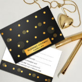 Imitate Gold Glitzern Schwarzes Geschenkzertifikat