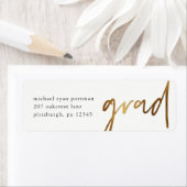 Imitate Gold Grad Mailing Label (Insitu)