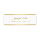 Imitate Gold Hand Script Moderne elegante Vorlage (Vorne)