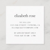 Imitate Gold | Handgearbeitete Knetmaschinen Quadratische Visitenkarte (Rückseite)