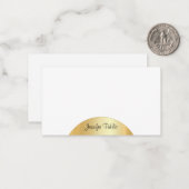 Imitate Gold handgeschriebene Monogramm-Vorlage Mitteilungskarte (Vorderseite/Rückseite Beispiel)