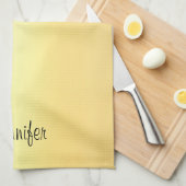 Imitate Gold Handgeschriebene Namensvorlage Modern Geschirrtuch (Viertel Falte)