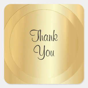 Imitate Gold Handgeschriebenes Skript Moderne Vorl Quadratischer Aufkleber