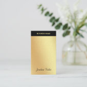 Imitate Gold Handschrift Coole Schriftzeichen Mode Visitenkarte (Stehend Vorderseite)