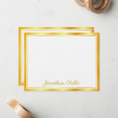Imitate Gold Handschrift Text Elegante Vorlage Lux (Vorderseite/Rückseite Beispiel)