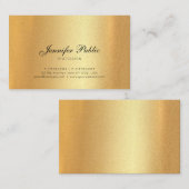 Imitate Gold Handschrift Text gegliedert Moderne T Visitenkarte (Vorne/Hinten)