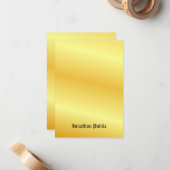 Imitate Gold Handschriftlich Mit Monogramm Mitteilungskarte (Vorderseite/Rückseite Beispiel)