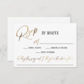 Imitate Gold Handwriting Elegante UAWG Song Anfrag Begleitkarte (Vorne/Hinten)