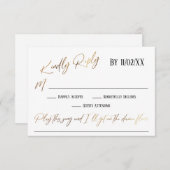 Imitate Gold Handwriting Simple Song Request UAWG Begleitkarte (Vorne/Hinten)