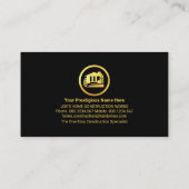 Imitate Gold Handyman Tools Gebäude Visitenkarte (Rückseite)